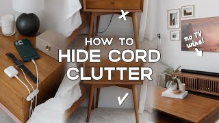 13 Creative Hacks to HIDE CORD CLUTTER 💡  Cable Management Tricks For Your TV Desk amp More [upl. by Cato95]