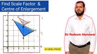 Enlarge Find Scale Factor of Enlargement Find Centre of Enlargement in given Shapes in Urdu Hindi [upl. by Sialac]