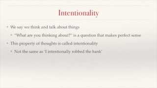 Intentionality and Thought [upl. by Gad]