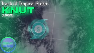 Track of Tropical Storm Knut 1987 [upl. by Ledah]