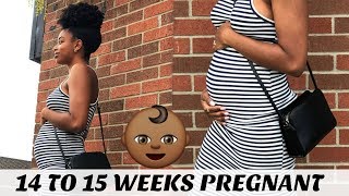 14 WEEKS  15 WEEKS PREGNANCY UPDATE  FEELING THE BABY MOVE [upl. by Atirehc]