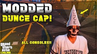 GTA 5  How to Get MODDED DUNCE CAP No Badsport Using Clothing Glitches  GTA 5 Clothing Glitch [upl. by Dedrick899]