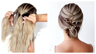 DIY EASY UPDO 😱 Wedding Prom Holiday Updo Hair Tutorial by Another Braid [upl. by Eidolem]