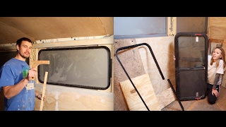 Bus Conversion Tiny House 34 RV Window Installation Part 1 [upl. by Petie]