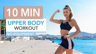 10 MIN UPPER BODY WORKOUT  for toned arms chest amp back muscles  No Equipment I Pamela Reif [upl. by Bixler]