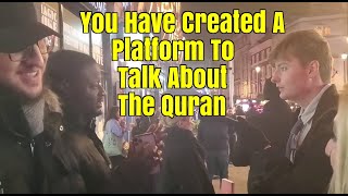 Leicester Square  Junior Has Questions For Two Dawah Stalls Do They Have The Answers [upl. by Tyika]