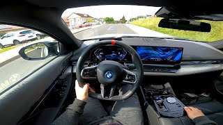 2024 BMW 5 Series i5 M60  POV Test Drive Binaural audio [upl. by Wivinia]