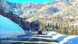 MT CHARLESTON LAS VEGAS DAY DRIVE 4K winter NEVADA SNOW TRAVEL drive [upl. by Elbag]