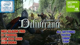 Kingdom Come Deliverance i5 7300HQ GTX 1050 8GB RAM All Settings Tested [upl. by Sukul]