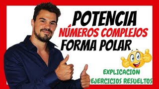 POTENCIAS NÚMEROS COMPLEJOS en FORMA POLAR 😲 SER un GENIO SIN ESTUDIAR 👌en 3 MINUTOS💪PROFESOR OAK [upl. by Louie]