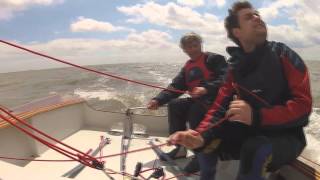 Michael McNamara sails BlueMotion 550 off Brightlingsea 8 May 2013 [upl. by Sivat]