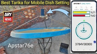 Best Set Finder App for Mobile Dish Setting Easy Apstar 76e satellite full signal Track update [upl. by Ebag]