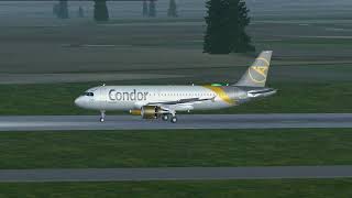 Flightgear Condor A320 Amazing Approach and Landing at Constanta Romania  ILS RWY36 [upl. by Renwick]