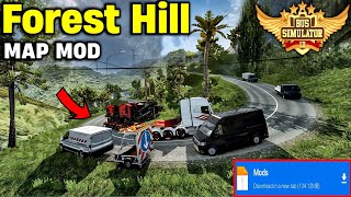 Map Mod Bussid 43  Most Beautiful Forest Hill Map Mod For Bus Simulator Indonesia।Bussid Mod Map [upl. by Greerson]