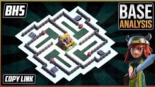 New Builder Hall 5 Base Link 2023  Coc BH5 Trophy Base Layout  Clash Of Clans [upl. by Hancock]