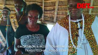 PAPA EMORIMOR amp MISS TOURISM UGANDATESO ENJOYING ITESO TRADITIONAL FOOD😋 [upl. by Einned749]