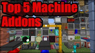 Top 5 Machine Addons MCPE Bedrock Edition Minecraft [upl. by Starinsky]