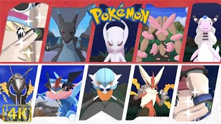 All Pokemon Mega Evolutions amp Transformations ⁴ᴷ 2013  2017 [upl. by Eldredge]