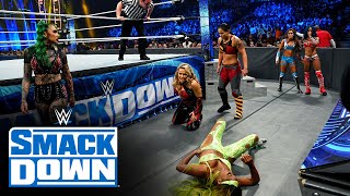 Chaos breaks out between the Women’s Survivor Series team SmackDown Nov 12 2021 [upl. by Suiramaj465]