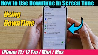 iPhone 1212 Pro How to Use DownTime in Screen Time [upl. by Orhtej]