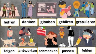 Die 10 Verben mit Dativ und mit Beispielen A1 amp A2 Useful German Dative Verbs for A1amp A2 Level [upl. by Aiyekal]