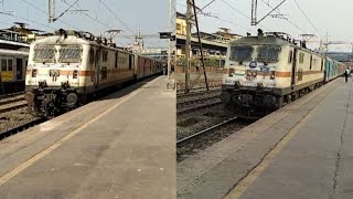 Avadh Express amp Paschim Express Crossing  Indian Railways Train Videos [upl. by Ahsoj]