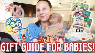 GIFT GUIDE FOR BABIES 1 YEAR OLD amp UNDER  best gift ideas for newborns infants amp babies [upl. by Damal]