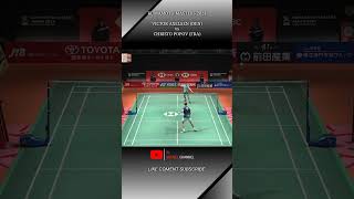 Rally kemenangan Victor Axelsen vs Popov bwfworldtour kumamotomasters2024 japanmasters2024 [upl. by Eeram678]