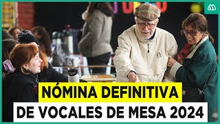 Elecciones 2024 Reemplazantes no podrán excusarse en nómina definitiva de vocales de mesa [upl. by Odo]