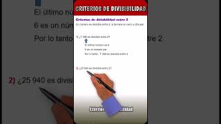 Criterios de divisibilidad del 2 – Criterios de divisibilidad entre 2  divisibilidad quidimat [upl. by Cassi641]