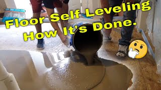 Self leveling a floor how its done [upl. by Annoj]