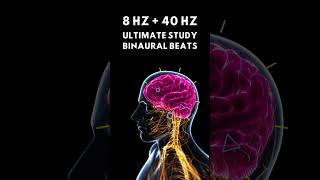 8 Hz amp 40 Hz Dual Binaural Beats for Intense Focus  Supercharged Studying 40hz [upl. by Nelsen]