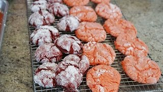 Easy Valentines Day Crinkle Cookies [upl. by Enirod]