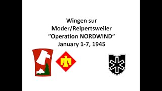 Operation Nordwind Wingen sur ModerReipertsweiler Jan 17 1945 [upl. by Enineg]