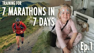 Training for 7 MARATHONS IN 7 DAYS  Double training day  Ep1 [upl. by Nolyd]