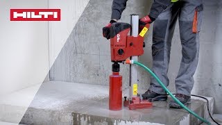 HOW TO use Hilti DD 120 diamond coring tool for wet drilling into concrete [upl. by Ennis326]