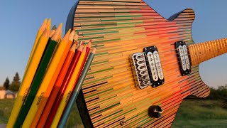 I Built a Guitar Out of 1200 Colored Pencils 30 [upl. by Leiso]