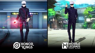 Satoru Gojo HOK VS Satoru Gojo MLBB  Skin Effect Comparison [upl. by Ococ]