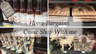 HOME BARGAINS COME SHOP WITH ME OCTOBER 2024  Whats New In Autumn  Halloween  Christmas [upl. by Ellened]