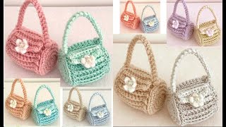 Como hacer un Bolso Monedero Tejido con Ganchillo para Negocio a Crochet [upl. by Neelyhtak703]