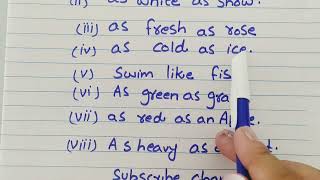 simile and its examples English Grammar  Study with afshan [upl. by Fawcette]