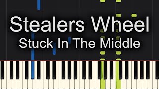 Stuck In The Middle Stealers Wheel Piano Tutorial Synthesia [upl. by Ruthanne705]