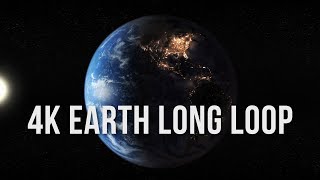 4K Earth Rotating Half Hour Loop  Relaxing Screensaver [upl. by Lucais]