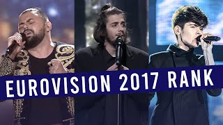 Eurovision 2017 MY TOP 42 with comments  Rank ESC [upl. by Kaufman]