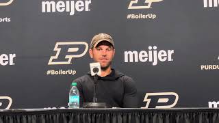 Purdue offensive coordinator Graham Harrell preNotre Dame press conference [upl. by Demha]