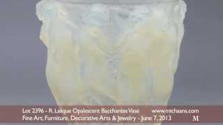 R Lalique Opalescent Bacchantes Vase [upl. by Lose44]