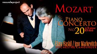 Mozart Piano Concerto 20  Haskil Markevitch 1960 [upl. by Finnie]