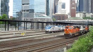 Trains at Seattle King Street  16th May 2018 [upl. by Akinad]