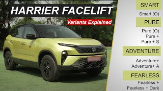 Tata Harrier Facelift All Variants Explained  Most Value For Money Variant [upl. by Aiepoissac178]