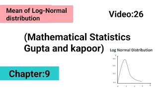 Mean of LogNormal distribution Special continuous distribution [upl. by Aneelas]